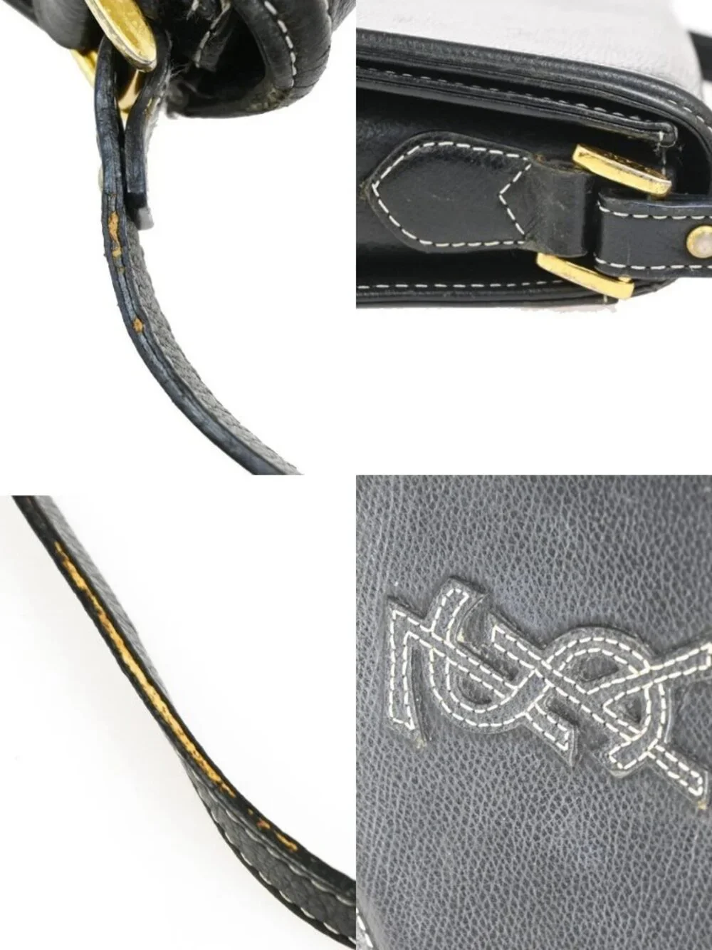 YVES SAINT LAURENT Cassandra Shoulder Crossbody Bag Leather Black GHW 30TA582 - Picture 8 of 16